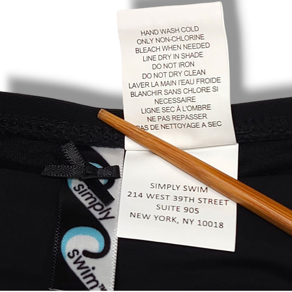 NWT Simply Swim Modest Multi-Sport Swim Skirt Skort Bottom Sz. 18W Black - Picture 4 of 6